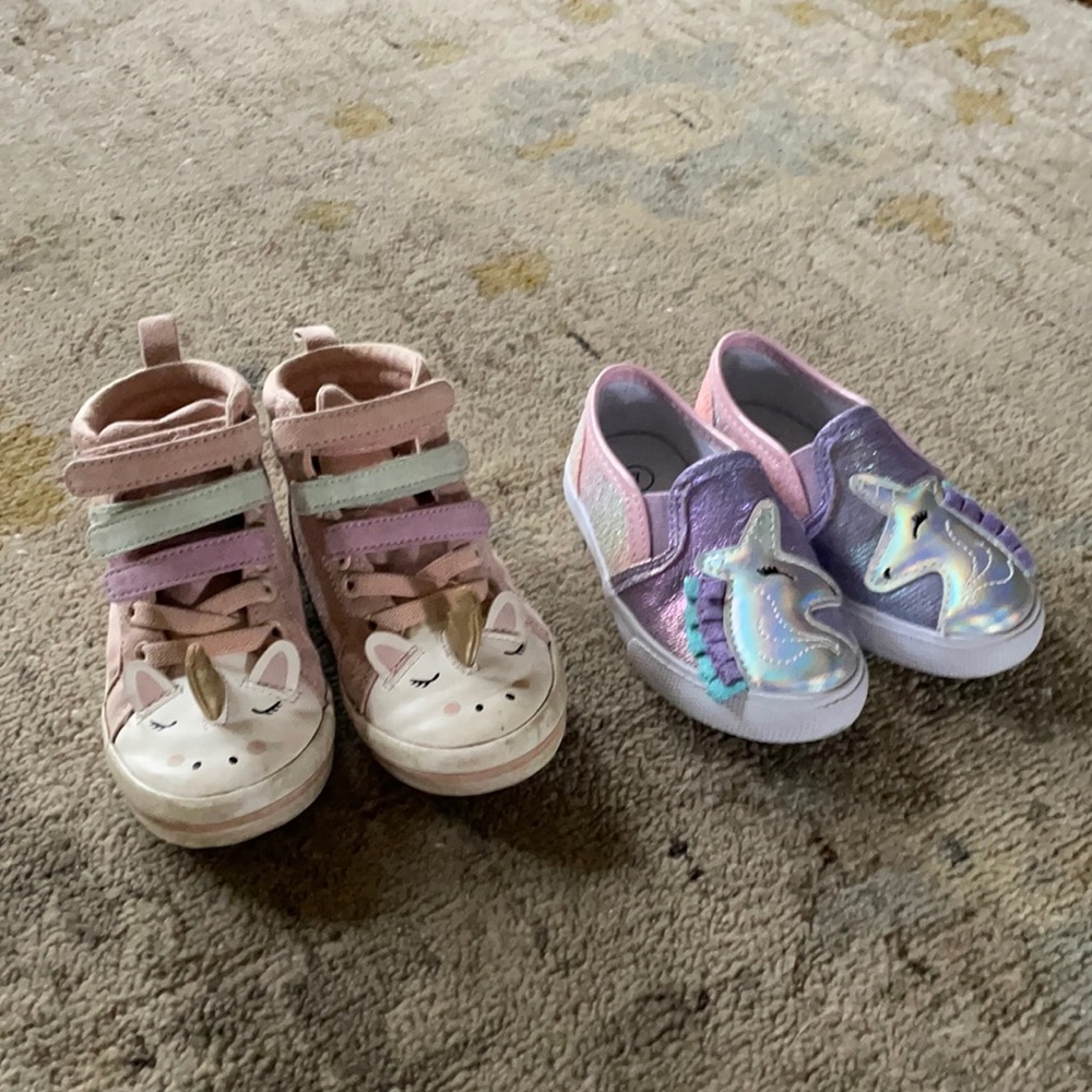 Little Girl Unicorn Shoe Set Size 7